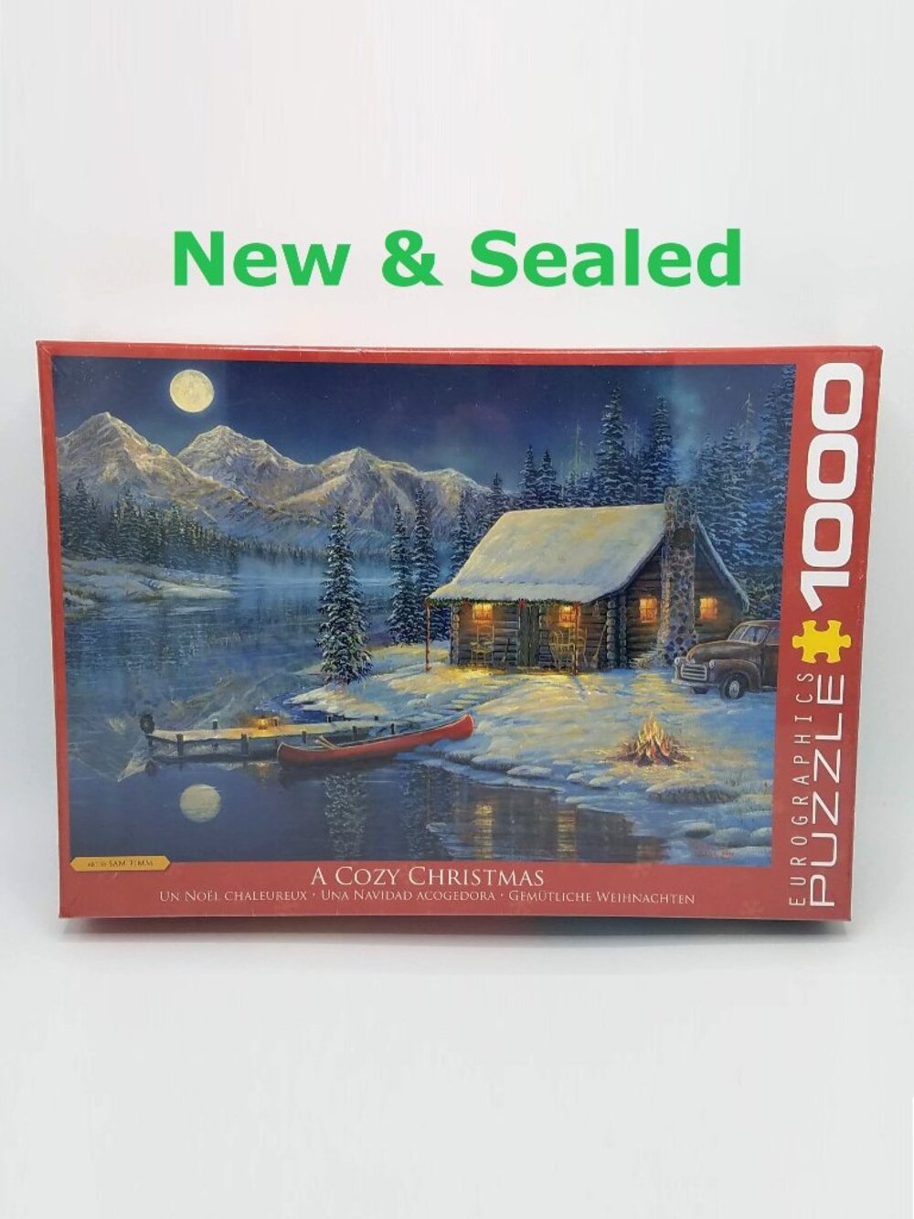 SEALED A Cozy Christmas by Sam Timm 1000 Piece Jigsaw Puzzle by Eurographics